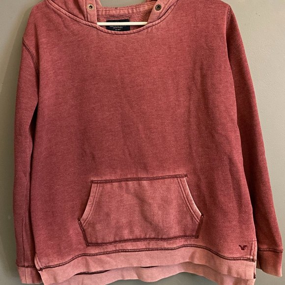American Eagle Outfitters Tops - Maroon Acid Wash American Eagle Hoodie